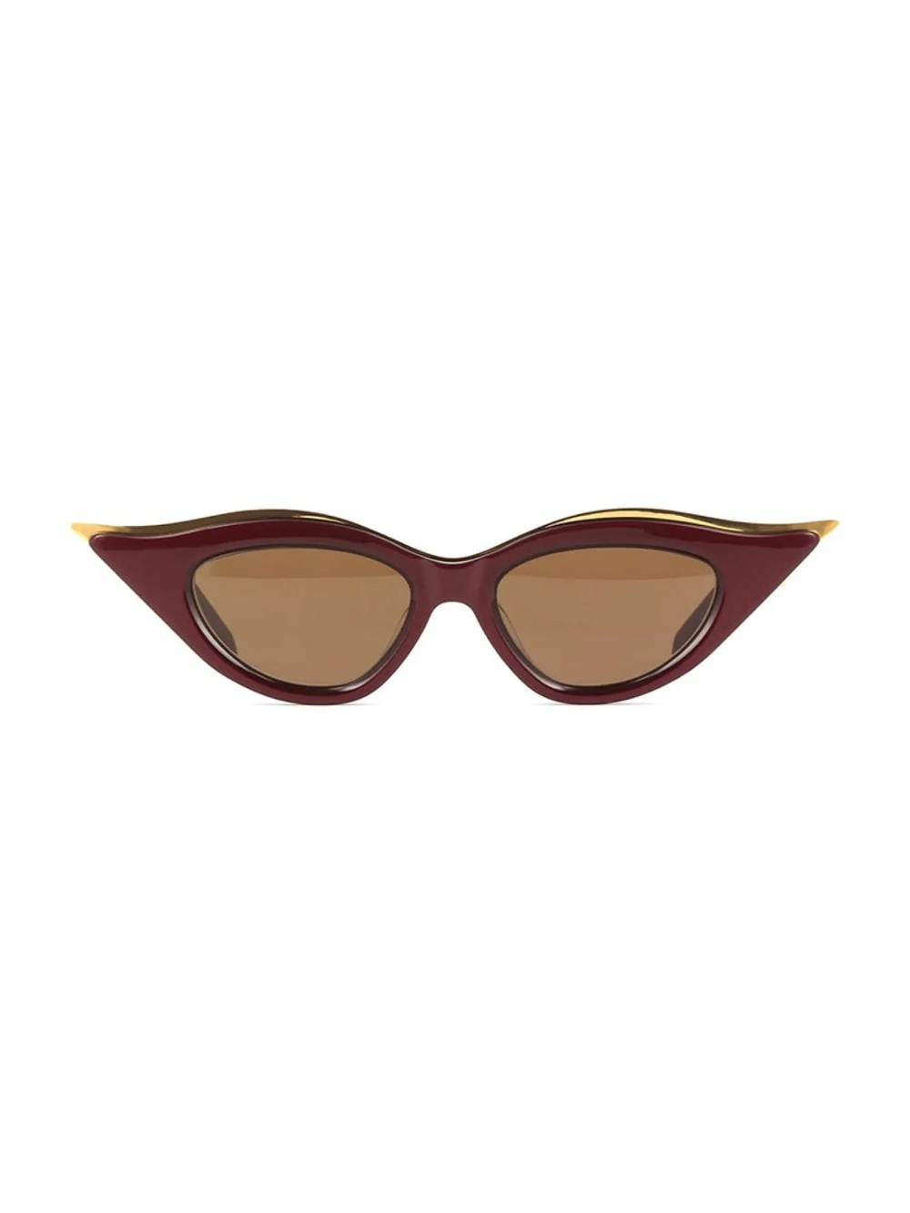 New Valentino V-GOLDCUT-II VLS-114B Bordeaux / Yellow Gold / Dark Brown AR NWT - Picture 2 of 4